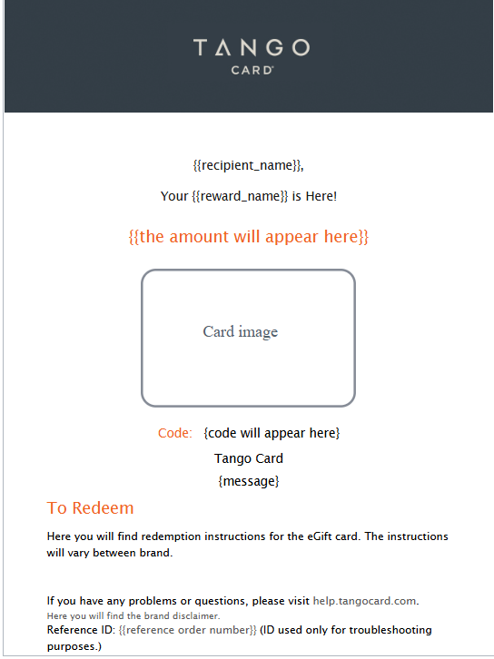 Tango Standard Template comes with all platforms and will be sent with your rewards as a default